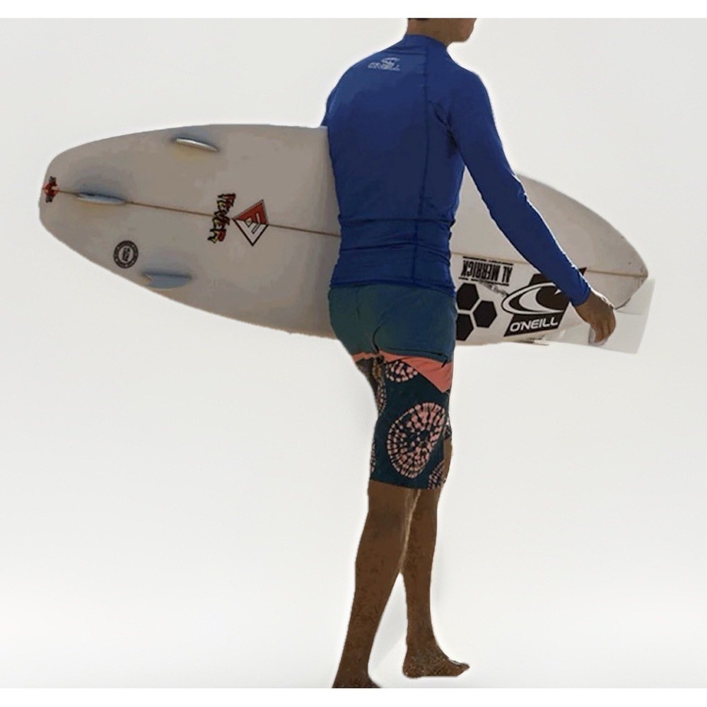O'Neill LG Slim Basic Skins Blue Logo UVP 50+ Rash Guard Stretch LS Sun Shirt - Picture 10 of 10